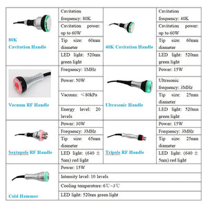 Multi functional color light ultrasonic body beauty machine